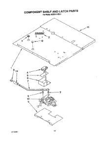 08 - Component Shelf And Latch parts for Kitchenaid Oven KEBI241XBL3 from AppliancePartsPros.com