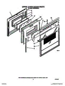 06 - Upper Oven Door parts for Kitchenaid Oven KEBI200WBL0 from AppliancePartsPros.com