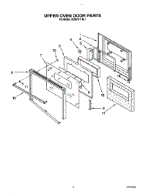 03 - Upper Oven Door parts for Kitchenaid Oven KEBI241YBL1 from AppliancePartsPros.com