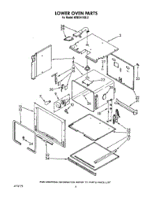 04 - Lower Oven parts for Kitchenaid Oven KEBI241XBL2 from AppliancePartsPros.com