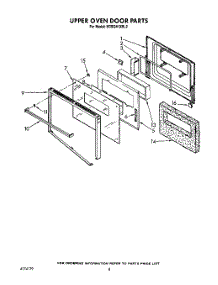 05 - Upper Oven Door parts for Kitchenaid Oven KEBI241XBL2 from AppliancePartsPros.com