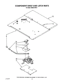 07 - Component Shelf And Latch parts for Kitchenaid Oven KEBI241XBL2 from AppliancePartsPros.com