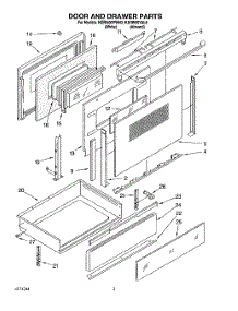 03 - Door And Drawer parts for Kitchenaid Range KERI500YWH0 from AppliancePartsPros.com
