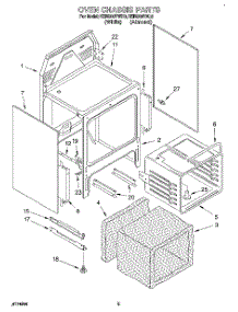 04 - Oven Chassis parts for Kitchenaid Range KERI500YWH0 from AppliancePartsPros.com