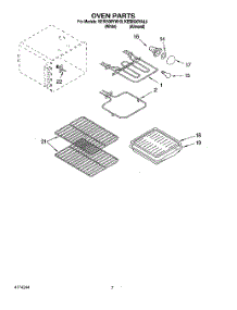 05 - Oven parts for Kitchenaid Range KERI500YWH0 from AppliancePartsPros.com