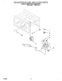 07 - Magnetron And Air Flow parts for Kitchenaid Oven KEMI371YWH0 from AppliancePartsPros.com
