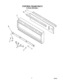 03 - Control Frame parts for Kitchenaid Oven KEBS246SBL2 from AppliancePartsPros.com