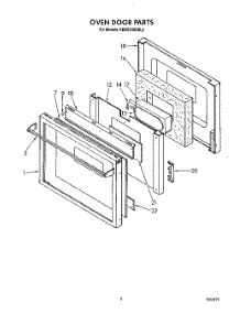 05 - Oven Door parts for Kitchenaid Oven KEBS246SBL2 from AppliancePartsPros.com