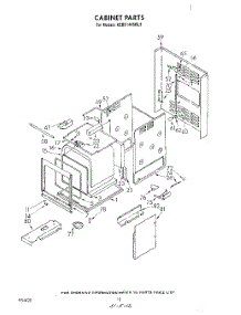 08 - Cabinet parts for Kitchenaid Oven KEBS146SBL2 from AppliancePartsPros.com