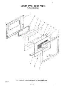 04 - Lower Oven Door , Lit / Optional parts for Kitchenaid Oven KEBI200TBL1 from AppliancePartsPros.com