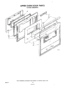 05 - Upper Oven Door parts for Kitchenaid Oven KEBI200TBL1 from AppliancePartsPros.com