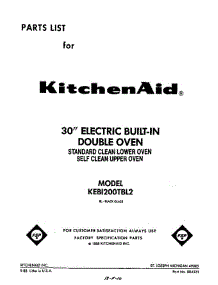 Front Cover parts for Kitchenaid Range KEBI200TBL0 from AppliancePartsPros.com