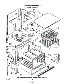Upper Oven parts for Kitchenaid Range KEBI200TBL0 from AppliancePartsPros.com