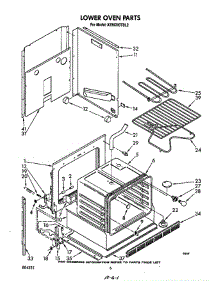 Lower Oven parts for Kitchenaid Range KEBI200TBL0 from AppliancePartsPros.com