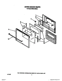 04 - Oven Door parts for Kitchenaid Oven KEBS176WBL2 from AppliancePartsPros.com