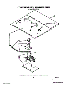 05 - Component Shelf And Latch parts for Kitchenaid Oven KEBS176WBL2 from AppliancePartsPros.com