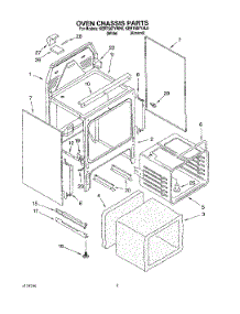04 - Oven Chassis parts for Kitchenaid Range KERT507YAL0 from AppliancePartsPros.com