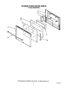 06 - Lower Oven Door parts for Kitchenaid Oven KEBI241WBL3 from AppliancePartsPros.com