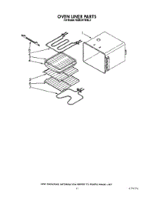 08 - Oven Liner parts for Kitchenaid Oven KEBI241WBL3 from AppliancePartsPros.com