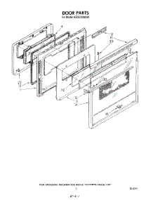 04 - Door parts for Kitchenaid Range KEDS100SCB1 from AppliancePartsPros.com