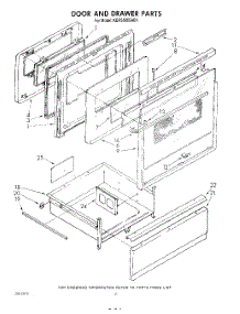 04 - Door And Drawer parts for Kitchenaid Range KERS500SWB1 from AppliancePartsPros.com