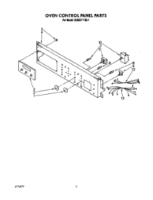 02 - Oven Control Panel , Literature parts for Kitchenaid Oven KEMI371TBL1 from AppliancePartsPros.com