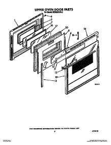 06 - Upper Oven Door parts for Kitchenaid Oven KEBI200VBL3 from AppliancePartsPros.com