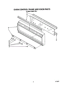 03 - Oven Control Frame And Knob parts for Kitchenaid Oven KEMI371TBL1 from AppliancePartsPros.com