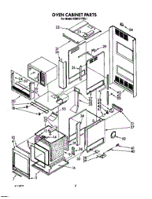 08 - Oven Cabinet parts for Kitchenaid Oven KEMI371TBL1 from AppliancePartsPros.com