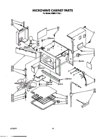 09 - Microwave Cabinet parts for Kitchenaid Oven KEMI371TBL1 from AppliancePartsPros.com