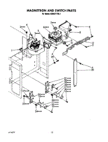 10 - Magnetron And Switch parts for Kitchenaid Oven KEMI371TBL1 from AppliancePartsPros.com