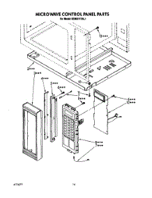 12 - Microwave Control Panel parts for Kitchenaid Oven KEMI371TBL1 from AppliancePartsPros.com