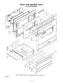 04 - Door And Drawer parts for Kitchenaid Range KERS502SWB1 from AppliancePartsPros.com