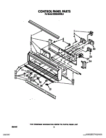 02 - Control Panel, Lit / Optional parts for Kitchenaid Oven KEBS246WBL0 from AppliancePartsPros.com