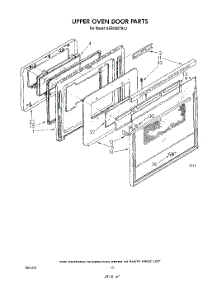 06 - Upper Oven Door parts for Kitchenaid Oven KEBI200TBL2 from AppliancePartsPros.com