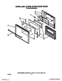 05 - Upper And Lower Oven Door parts for Kitchenaid Oven KEBS246WBL2 from AppliancePartsPros.com