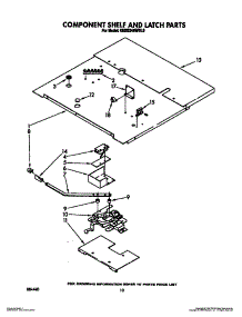 07 - Component Shelf And Latch parts for Kitchenaid Oven KEBS246WBL0 from AppliancePartsPros.com