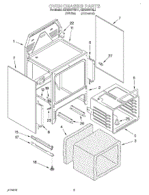 04 - Oven Chassis parts for Kitchenaid Range KERI500YAL1 from AppliancePartsPros.com
