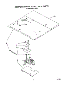 06 - Component Shelf And Latch parts for Kitchenaid Oven KEMI371XBL2 from AppliancePartsPros.com
