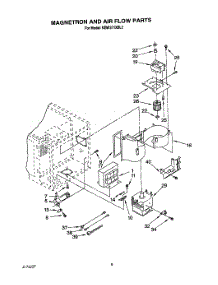 07 - Magnetron And Air Flow parts for Kitchenaid Oven KEMI371XBL2 from AppliancePartsPros.com