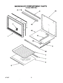 09 - Microwave Compartment parts for Kitchenaid Oven KEMI371XBL2 from AppliancePartsPros.com