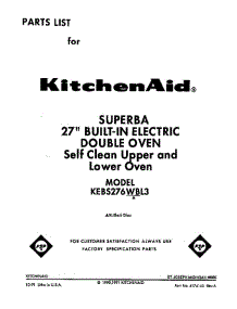 Front Cover parts for Kitchenaid Range KEBS276WWH3 from AppliancePartsPros.com