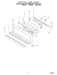 03 - Control Panel, Literature parts for Kitchenaid Oven KEBS177YWH4 from AppliancePartsPros.com