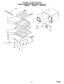 05 - Oven Liner parts for Kitchenaid Oven KEBS177YWH4 from AppliancePartsPros.com