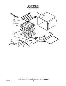 Unit parts for Kitchenaid Range KEBS276WWH3 from AppliancePartsPros.com