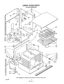 03 - Upper Oven parts for Kitchenaid Oven KEBI200VBL1 from AppliancePartsPros.com