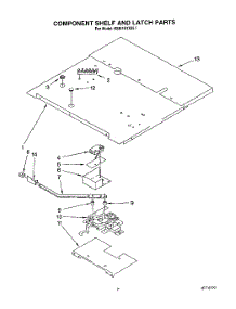 06 - Component Shelf And Latch parts for Kitchenaid Oven KEBI141XBL1 from AppliancePartsPros.com