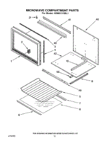 09 - Microwave Compartment parts for Kitchenaid Oven KEMI371XBL1 from AppliancePartsPros.com