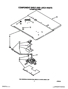 05 - Component Shelf And Latch parts for Kitchenaid Oven KEBI141WBL2 from AppliancePartsPros.com