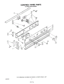 03 - Control Panel parts for Kitchenaid Range KEDS100SCB0 from AppliancePartsPros.com